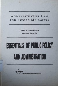 Image of Essentials Of Public Policy and Administration