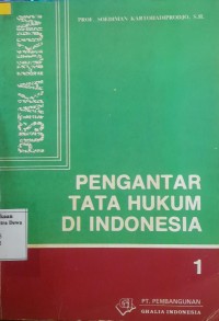 Image of Pengantar Tata Hukum di Indonesia