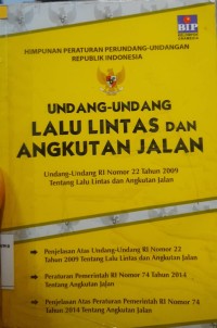 Image of Undang-Undang Lalu Lintas dan Angkutan Jalan